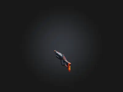 Hyper Blaster Low-poly 3D model