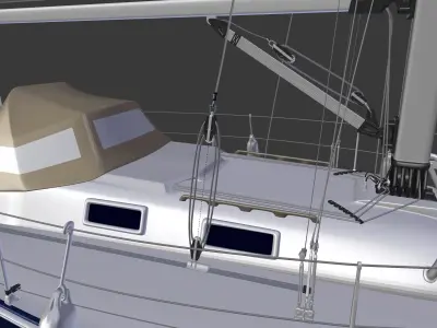 Detailed Sailing Ship 3D model