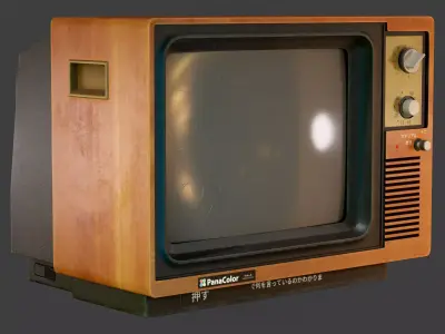 Television Old Tv Antique Low-poly 3D model