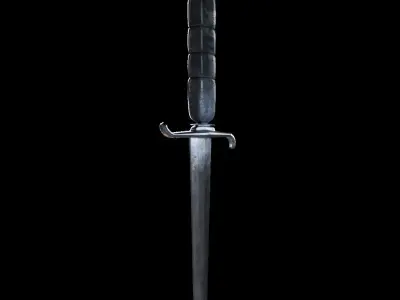 Dagger sword Low-poly 3D model 16