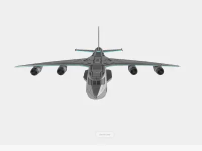 cgt transport aircraft 007 Low-poly 3D model