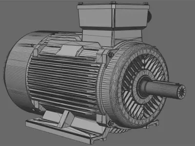 Electric motor 3D model from CGTrader
