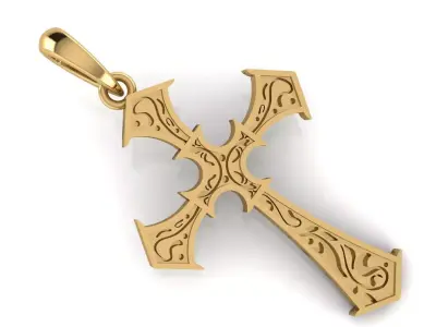 CROSS PENDANT CR137 3D print model