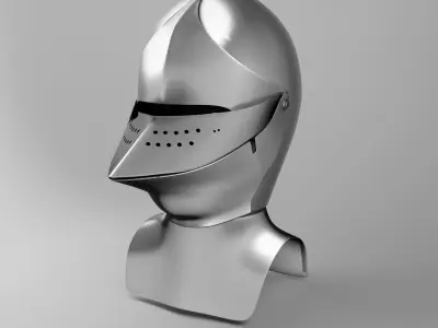 Knight Helmet Low-Poly Low-poly 3D model