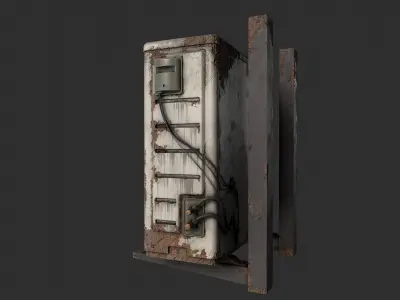 Rusty Air Conditioner Free low-poly 3D model
