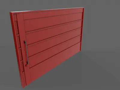 PBR Industrial Gate 2 Low-poly 3D model