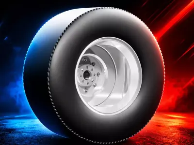Heavy Truck Tire 3D Model  3D model
