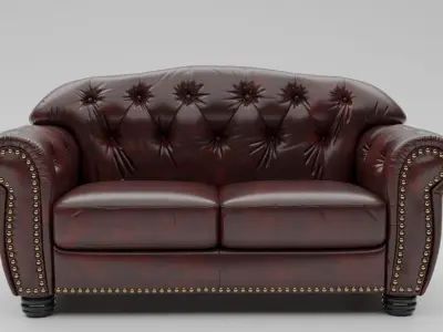 Antique Sofa Low-poly 3D model