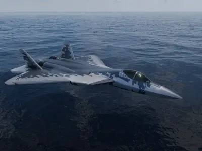 Soukhoi Su-57 low poly Low-poly 3D model