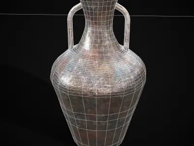 Metal Silverware Pitcher  Low-poly 3D model