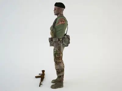 African Mercenary 3 3D model