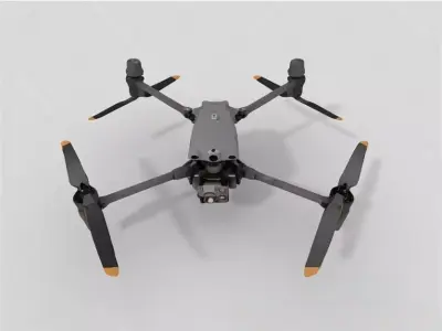 drone Low-poly 3D model 14