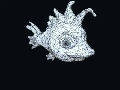 Cartoon Fish Low-poly 3D model shop