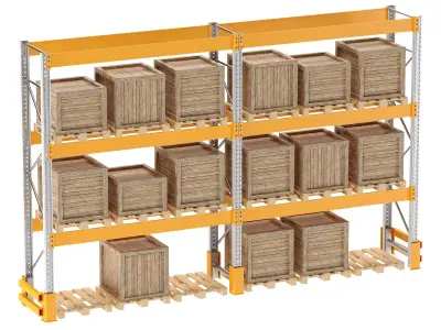  PALLET STORAGE RACK 3D model