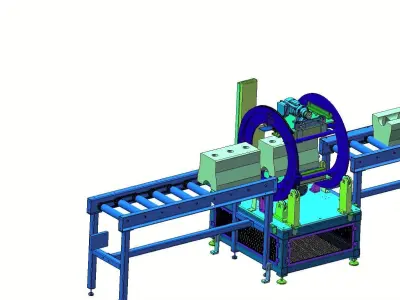 180 Degree Rotating Conveyor Transfer Machine 3D model