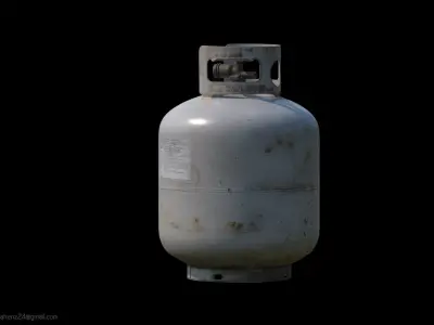 Propane gas cylinder 3D model