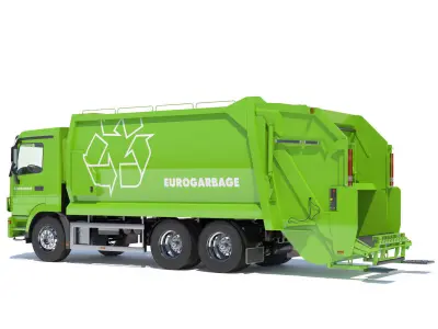 New Mercedes Actros Garbage Truck 3D model