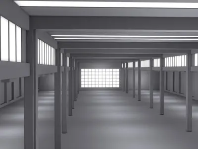 Basement Interior Low-poly 3D model