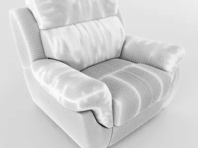 Chair leather recliner 3D model purchase