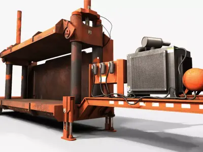 Impact V Car Crusher - PBR - Rigged - Textured with 2 types 3D model