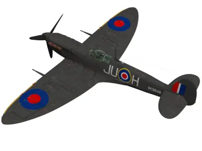 Supermarine Spitfire Mk-Vb night fighter 3D model