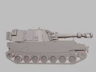M109 Self Propelled Howitzer Vehicle 3D Printable  3D print model