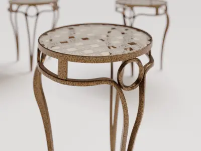 Art Deco Table 02  3D model