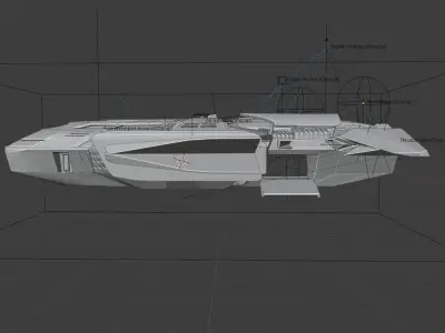 Theta Corp Military Shuttle 3D model