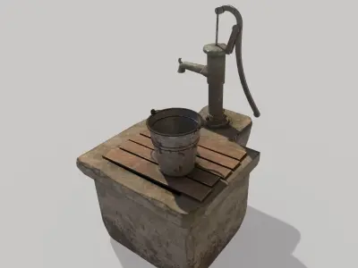 Water Well Low-poly 3D model purchase