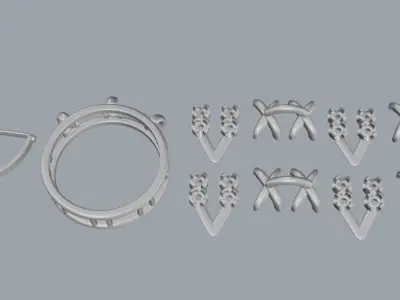 Tiffany Ring 19 size 3D model