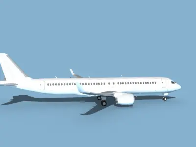Airbus A220-300 Unmarked 1 3D model