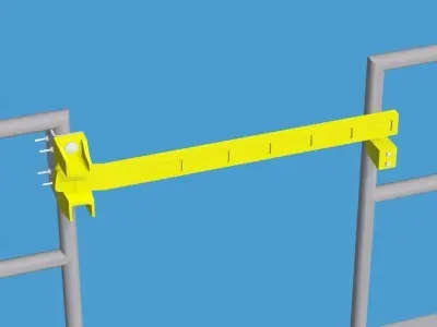 Single bar safety gate Free 3D model