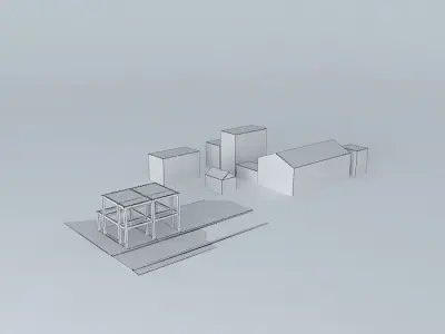 Architectural detail building with structure Free 3D model