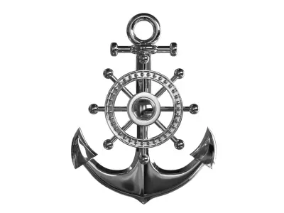 Anchor Silver PBR 2 Low-poly 3D model