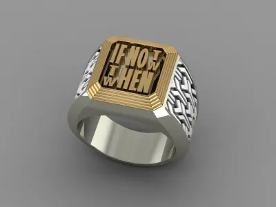 signet ring Motivational 3D model