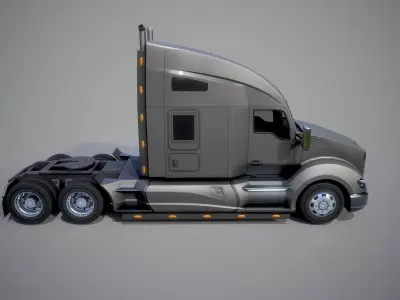 American Truck 8 and upgrades - Mobile Asset Low-poly 3D model Low-poly 3D model