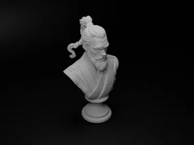 Martial Arts Master Bust Chess 3D print model get