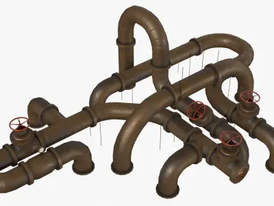 Pipes Modular Kit Collection 3D Model Pack