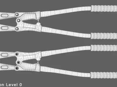 Bolt Cutter Low-poly 3D model get