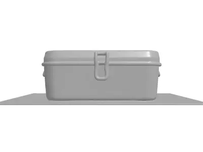 Dented Retro Rocket Lunchbox 3D Model 3D model