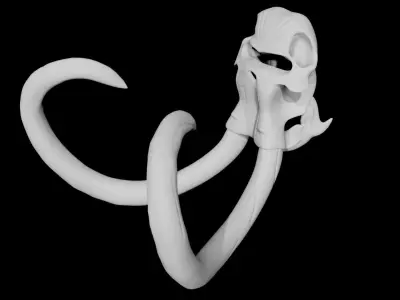 Mammoth Skull Low-poly 3D model
