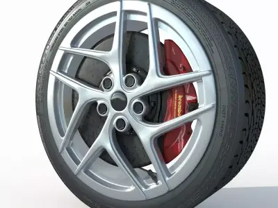 wheel Rim Tire 1 3D model