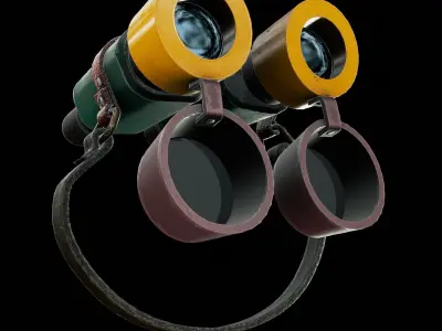 Binoculars Free low-poly 3D model