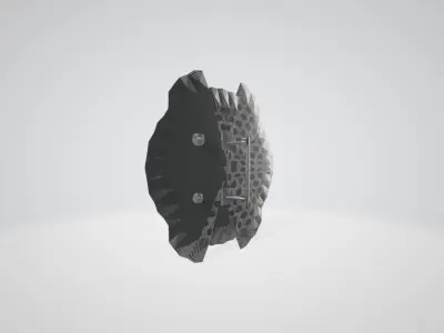 knight face shield weapon 3d model 3D model