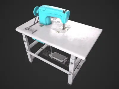 Sewing Machine Low-poly 3D model buy