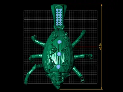 BEETLE GOLD INSECT PENDANT 3D PRINTABLE MODLE 3D print model