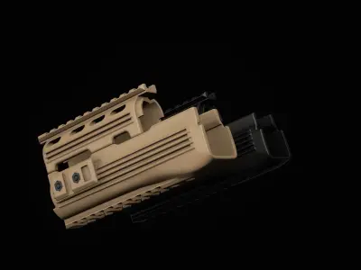 AK74 - AKM - Tactical Parts Low-poly 3D model