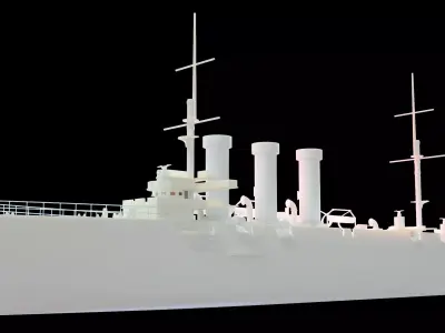 Warship Cruiser Aurora 3D print model