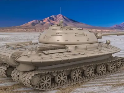 Tank Object 279  Clay  Vray 3D model