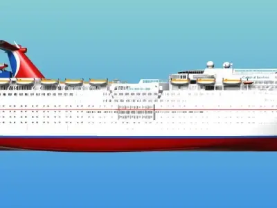CARNIVAL ECSTASY cruise ship 3d printable model 3D print model